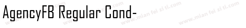 AgencyFB Regular Cond字体转换